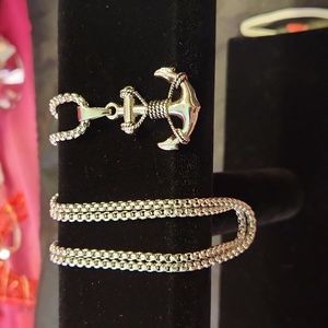 Men's/Unisex Stainless Steel Anchor Necklace